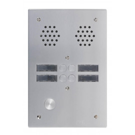 Plaque de rue anti-vandale 4 boutons Urmet - Série 655 - 2 rangées - IP53 - Aluminium