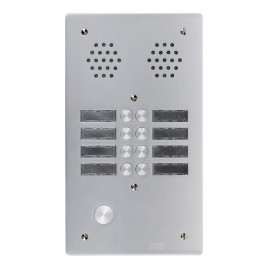 Plaque de rue anti-vandale 8 boutons Urmet - Série 655 - 2 rangées - IP53 - Aluminium