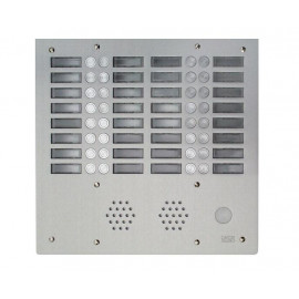 Plaque de rue anti-vandale 32 boutons Urmet - Série 655 - 4 rangées - IP53 - Aluminium