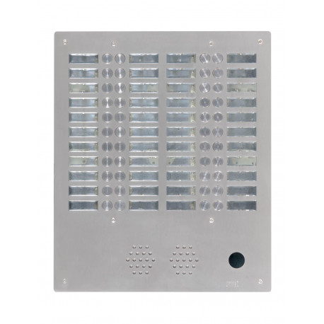 Plaque de rue anti-vandale 44 boutons Urmet - Série 655 - 4 rangées - IP53 - Aluminium