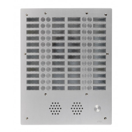 Plaque de rue anti-vandale 48 boutons Urmet - Série 655 - 4 rangées - IP53 - Aluminium