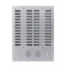Plaque de rue anti-vandale 52 boutons Urmet - Série 655 - 4 rangées - IP53 - Aluminium