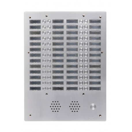 Plaque de rue anti-vandale 52 boutons Urmet - Série 655 - 4 rangées - IP53 - Aluminium