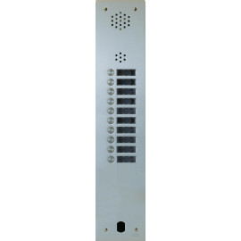 Platine de rue audio 1 rangée 10 boutons Urmet - Système 2Voice - Aluminium