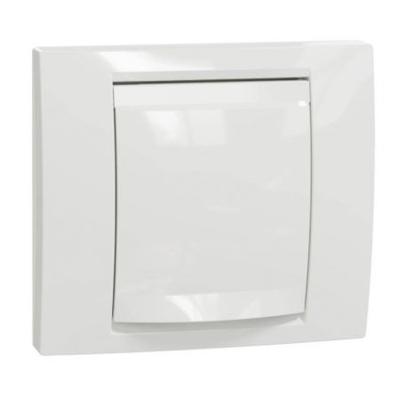 Plaque Unica - Blanc - IP44 - 2 modules - 1 poste