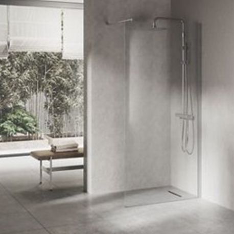Paroi de douche Ixia II - Solution ouverte - 970↔1000 - Argent - Verre transparent