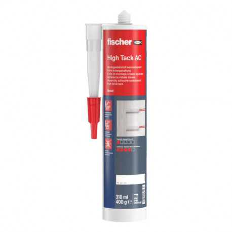 Colle de fixation High Tack AC Fischer - 310ml - Blanc crème