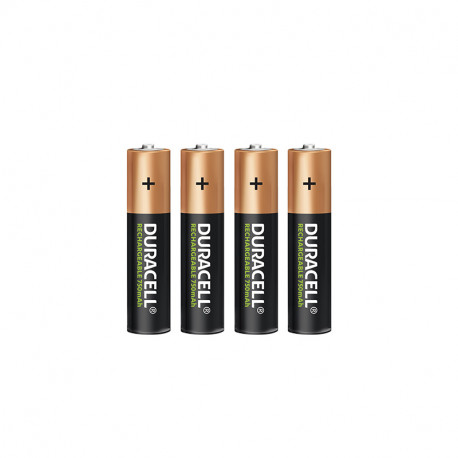 Lot de 4 piles rechargeables AAA - H45 Ø10.5 NiMh Duracell Ultra - 1,2V - 750mah