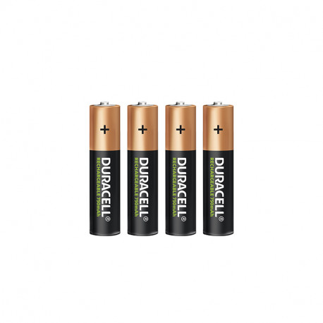 Lot de 4 piles rechargeables AAA - H45 Ø10.5 NiMh Duracell Ultra - 1,2V - 750mah