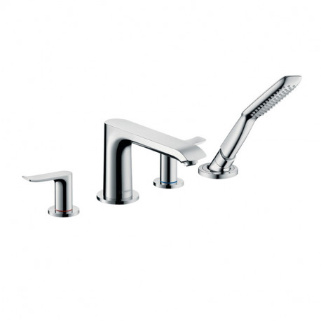 Robinetterie baignoire mélangeur Hansgrohe Metris - 4 trous - Pour montage sur bord de baignoire