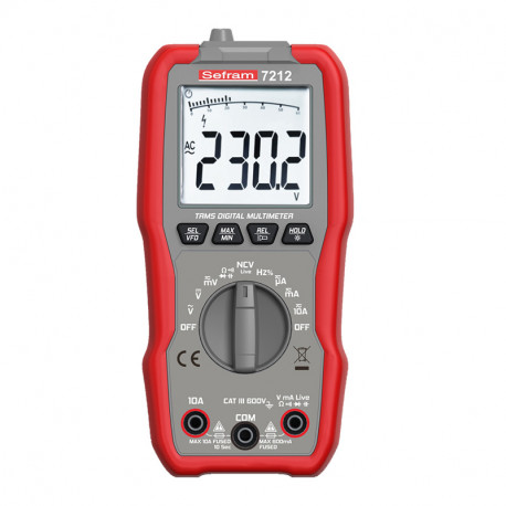 Multimètre compact TRMS AC Sefram - Avec gamme automatique