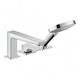 Robinetterie baignoire mitigeur Hansgrohe Metropol - 3 trous - Pour montage sur bord de baignoire