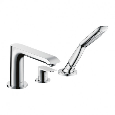 Robinetterie baignoire mitigeur Hansgrohe Metris - 3 trous - Sur bord de baignoire