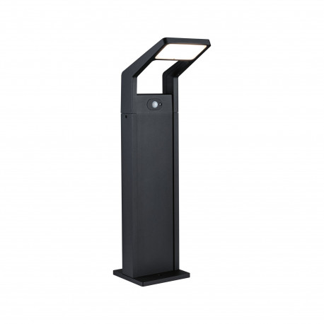 Borne LED Juntea Paulmann - 11W - 3000K - 585mm - IP44 - Avec détecteur - Anthracite