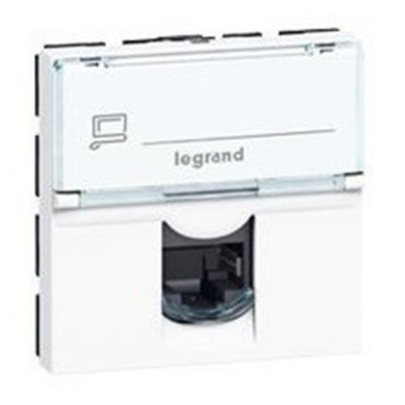 Prise Mosaic RJ45 Catégorie 6A - STP - Blanc