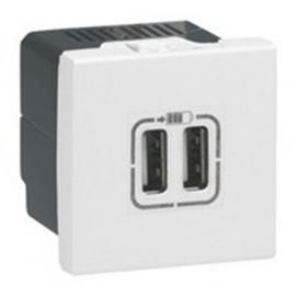 Prise chargeur universel USB Mosaic - 2 ports - 230V