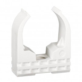 Lot de 50 clips à tube Mureva Fix Schneider Electric - Ø25mm - A vis - Blanc