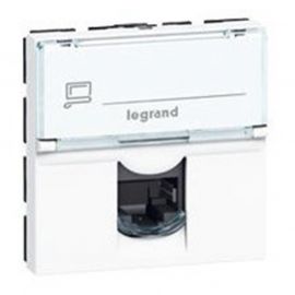 Prise Mosaic RJ45 Catégorie 6 - STP blindée - Blanc 