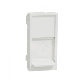 Prise Unica pour 1 RJ45 Keystone/Systimax Schneider Electric - 1 module - Blanc - Mécanisme seul