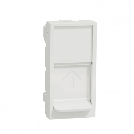 Prise Unica pour 1 RJ45 Keystone/Systimax Schneider Electric - 1 module - Blanc - Mécanisme seul