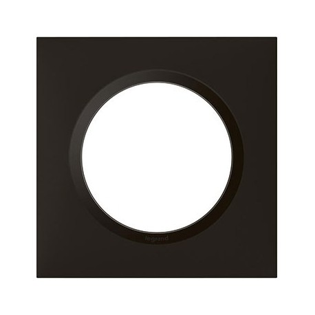Plaque de finition Dooxie Legrand - Carrée - Noir velours - 1 poste
