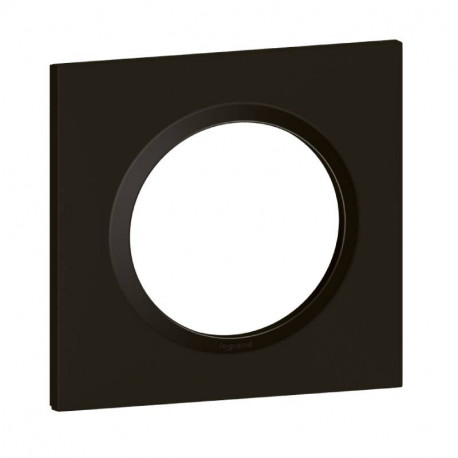 Plaque Carrée Legrand Dooxie 3 Postes – Noir, Bague Chromée – Réf 600897