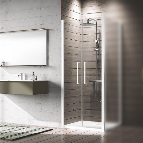 Portes battantes Young 2B - 87↔91 Novellini - Transparent - Silver