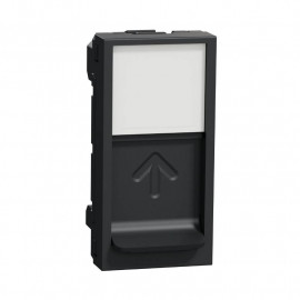 Prise Unica pour 1 RJ45 Keystone/Systimax Schneider Electric - 1 module - Anthracite - Mécanisme seul
