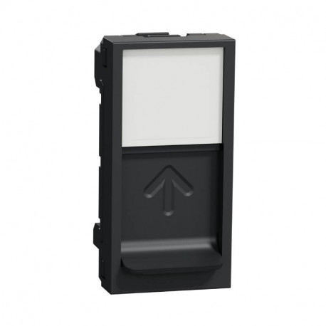 Prise Unica pour 1 RJ45 Keystone/Systimax Schneider Electric - 1 module - Anthracite - Mécanisme seul
