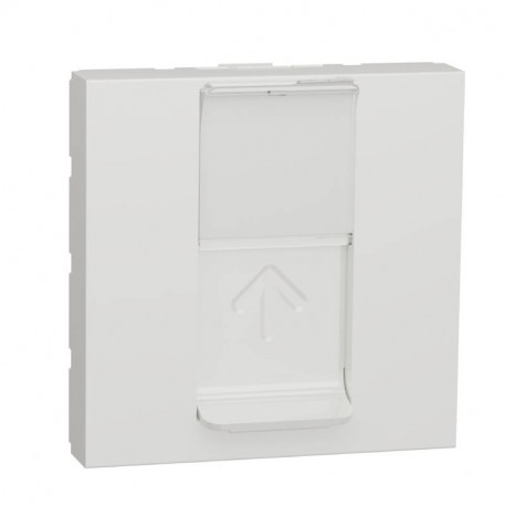 Prise Unica pour 1 RJ45 Keystone/Systimax Schneider Electric - 2 modules - Blanc