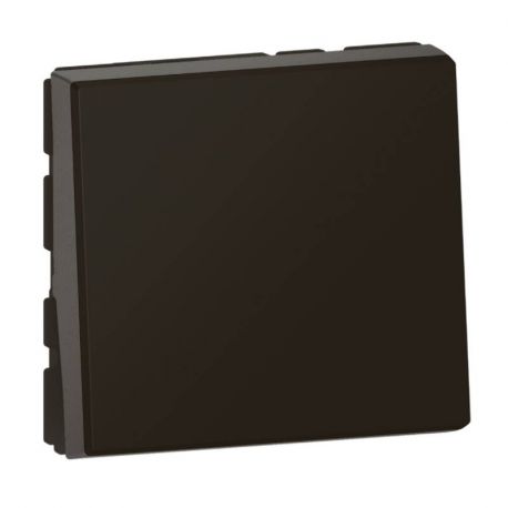 Interrupteur ou va-et-vient Mosaic Easy Led - 2 modules - 10AX - Noir mat