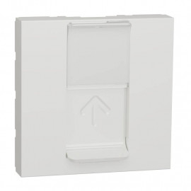 Prise Unica pour 1 RJ45 S-One Schneider Electric - 2 modules - Blanc antibactérien - Mécanisme seul