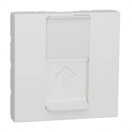 Prise Unica pour 1 RJ45 S-One Schneider Electric - 2 modules - Blanc antibactérien - Mécanisme seul