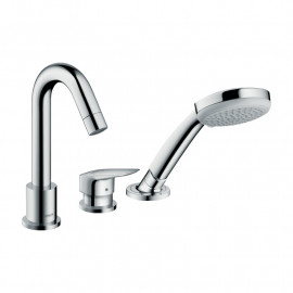 Robinetterie baignoire Hansgrohe mitigeur Logis - 3 trous - Sur bord de baignoire