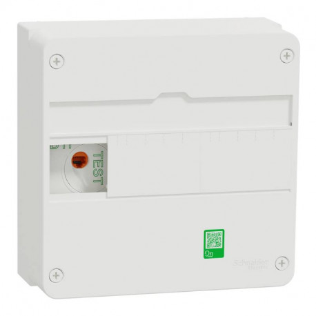Coffret de communication VDI Resi9 Schneider Electric - 1 rangée - 13 modules - Grade 2TV basique - Cat.6 - Blanc