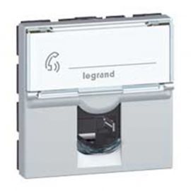 Prise Mosaic RJ45 Catégorie 6 - STP - Aluminium