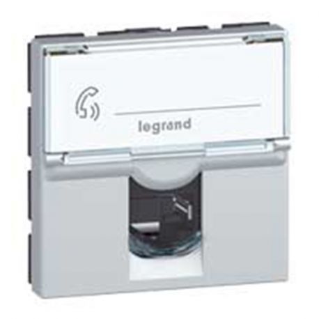 Prise Mosaic RJ45 Catégorie 6 - STP - Aluminium