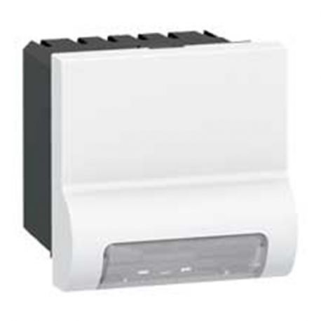 Hublot pour balisage de plinthe Mosaic - 2 modules - Blanc antimicrobien