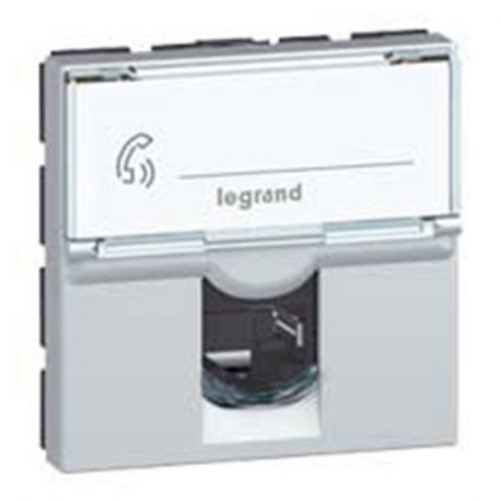 Prise Mosaic RJ45 - Catégorie 6 - FTP - 90° - Aluminium