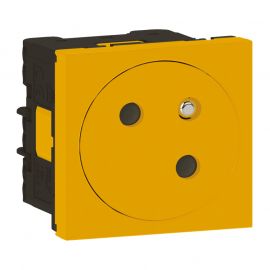 Prise 2P+T Mosaic Link surface - 45° - Jaune