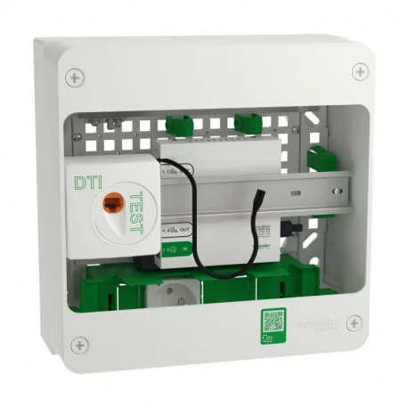 Coffret de communication VDI Resi9 Schneider Electric - 1 rangée - 13 modules - Grade 3TV 4xRJ45 - Cat.6a - Blanc