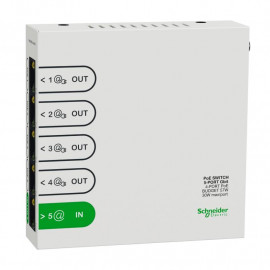 Commutateur Ethernet PoE Resi9 Schneider Electric - 4 ports de sortie POE 1Gbits - 57W - Blanc