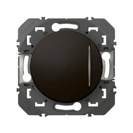 Interrupteur ou va-et-vient avec voyant lumineux Dooxie Legrand - 10AX - 250V - Noir mat