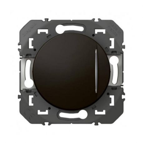 Interrupteur ou va-et-vient avec voyant lumineux Dooxie Legrand - 10AX - 250V - Noir mat