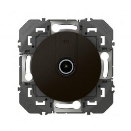 Prise TV simple étoile blindée Dooxie Legrand - Noir mat