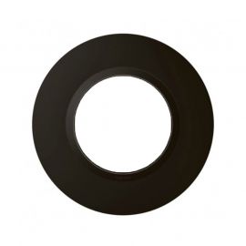 Plaque ronde Dooxie - 1 poste - Noir velours