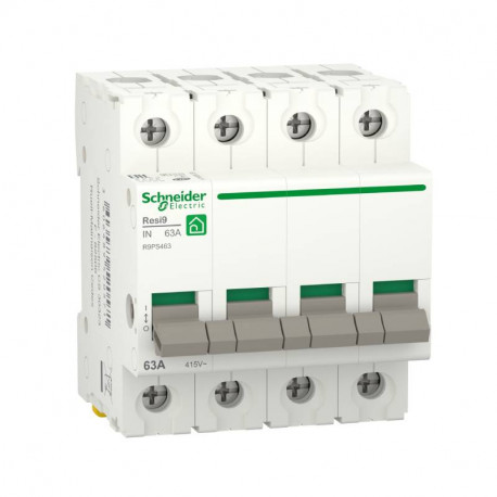 Interrupteur-sectionneur Rési9 Schneider Electric - 4P - 63A - Peignable - Blanc