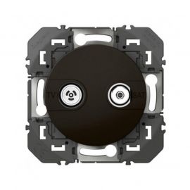 Prise TV-SAT étoile blindée Dooxie Legrand - Noir mat