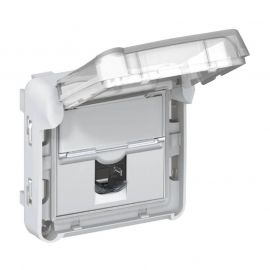 Prise RJ45 Plexo IP55 Catégorie 5 FTP - Composable saillie ou encastré - Gris 