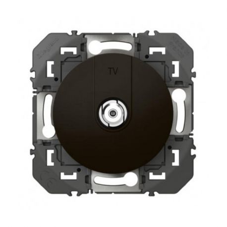 Prise TV type F à visser Dooxie Legrand - Noir mat